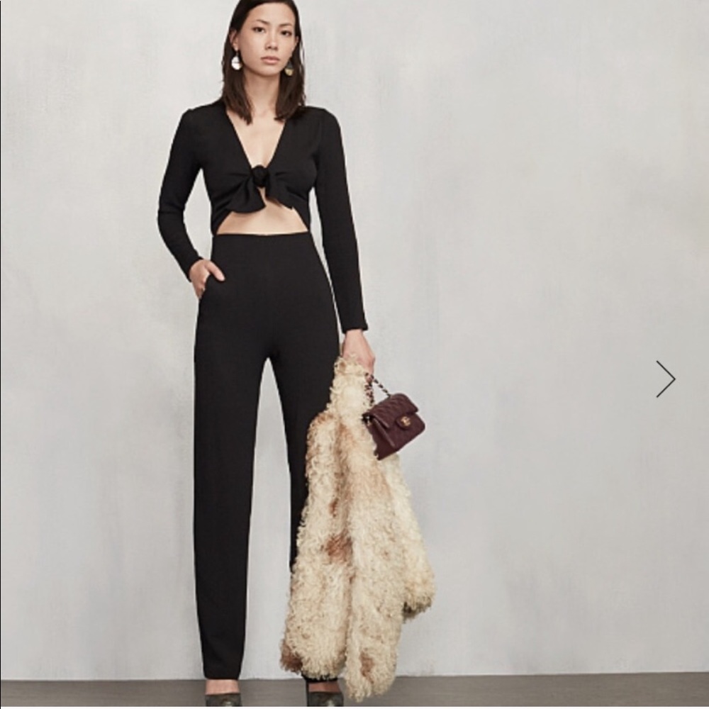 Reformation Tie Front Jumpsuit